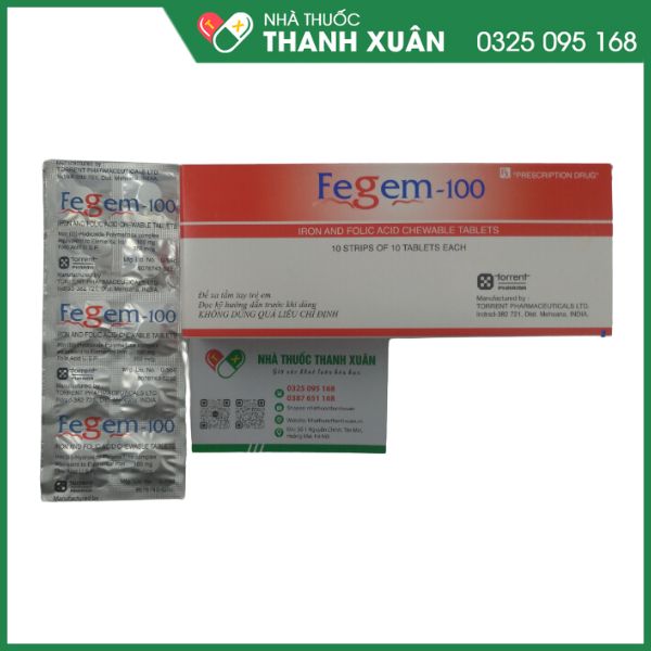 Fegem-100 -bổ sung sắt hiệu quả